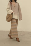 SWAYING/KNIT fleece V-neck cardigan SW202SZ53